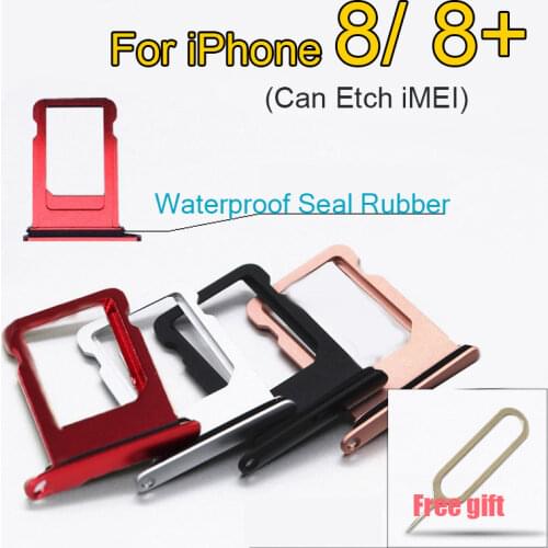 For iPhone X 8 Sim Card Tray Micro SD Holder Slot For iPhone 8 Plus Sim Card Tray with free Open Eject Pin Key Can print IMEI