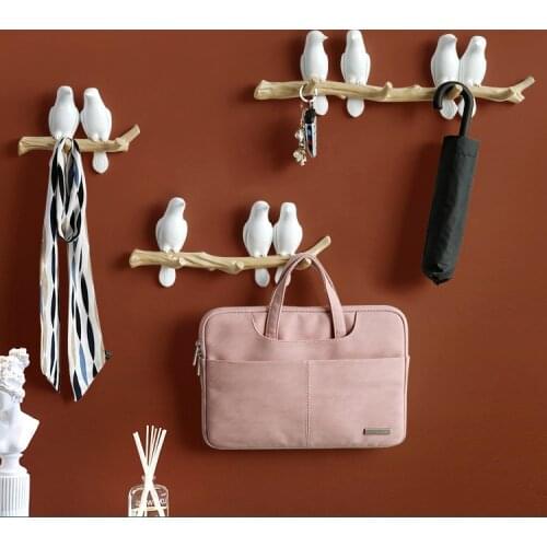 Wall Decorations Home Accessories Living Room Hanger Resin Bird hanger key kitchen Coat Clothes Towel Hooks Hat Handbag Holder