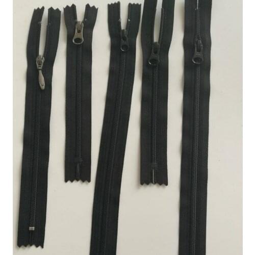 50pcs/lot Cheap Ykk 3# Nylon Zipper Close End Black for Pocket Trousers Jeans Collar Bag Tailor Sewing Accessories Wholesale
