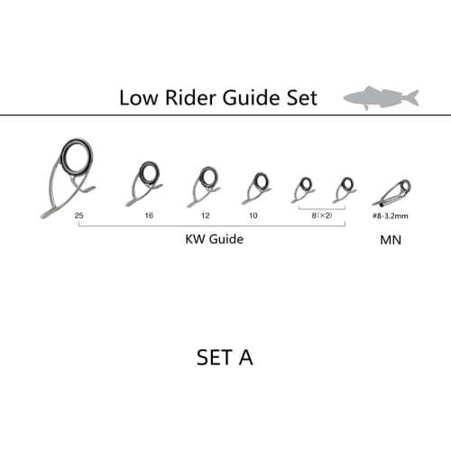 NooNRoo KW Series Low Rider Guide Set Saltwater Casting & Boat Guides one set (7pcs)