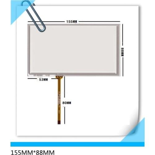 New 6.2 inch 155*88 XWT288 GPS navigation vehicle resistive touch screen 155mm*88mm Free shipping