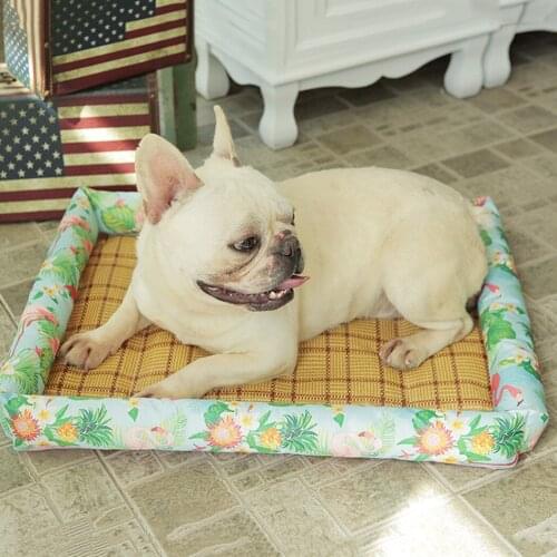 Cooling Pet Summer Mat Bed Dog Mat Breathable Dogs Cat Blanket Summer Mat Washable Sleeping Keeping Cool Cat Bed Pet Cushion Pad