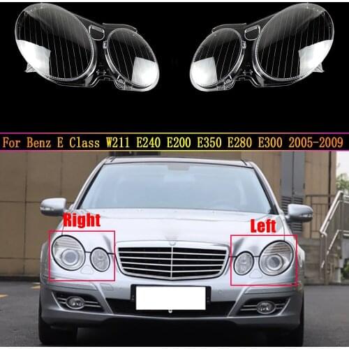 Headlamp Lens For Mercedes-Benz E Class W211 E240 E200 E350 E280 E300 2002~2008 Car Headlight Cover Replacement Auto Shell
