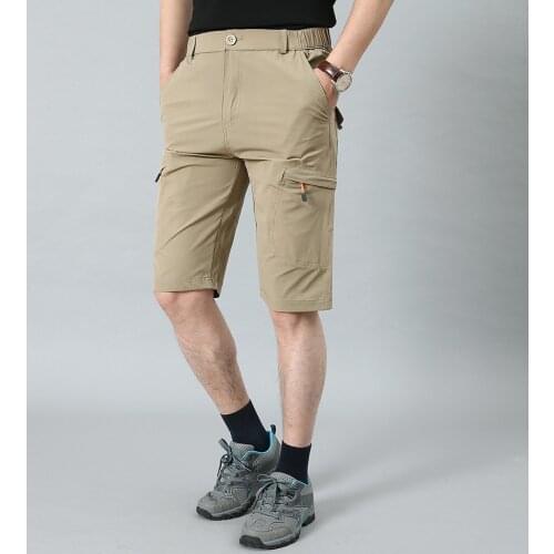 Plus SizeM-6XL Outdoor Casual Shorts Mens Quick-dry Multi-pockets Tactical Military Cargo Short Pants Hiking Fishing Bermuda