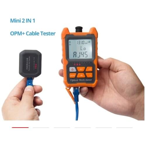 Ftth 2-in-1 handheld Fiber mini Optical Power Meter -70+6 dBm with Network Cable Test Function Free Shipping