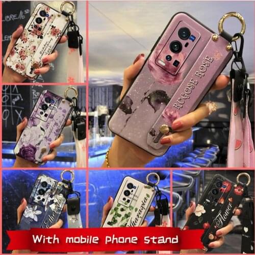Anti-knock Silicone Phone Case For VIVO X60 Pro Plus/X60 Pro+ Fashion Design For Girls Flower