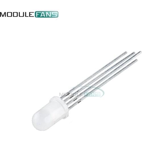 100Pcs Multicolor 4pin 5mm RGB Led Diode Light Lamp diffused Tricolor Round Common Anode LED 5 mm Light Emitting Diode