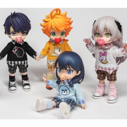 OB11 point little fuss DD Ymyf baby clothes clothes plaid patchwork shirt 1/12 BJD doll clothes doll accessories