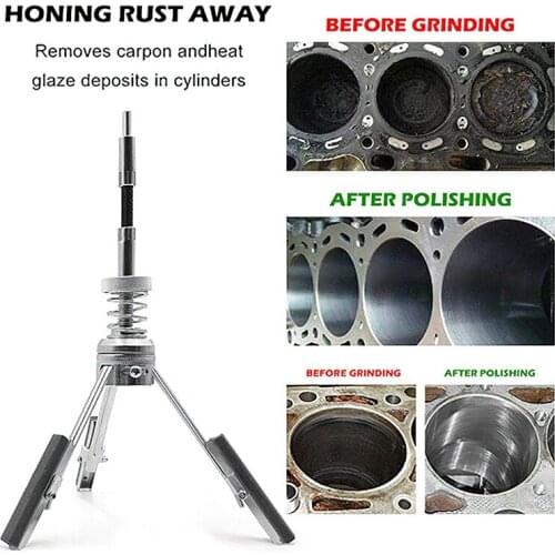 51-177mm Three-jaw Cylinder Sander Inner Diameter Grinder Steel Car Engine Brake Cylinder Bore Hone Tool Flexible Shaft Honing