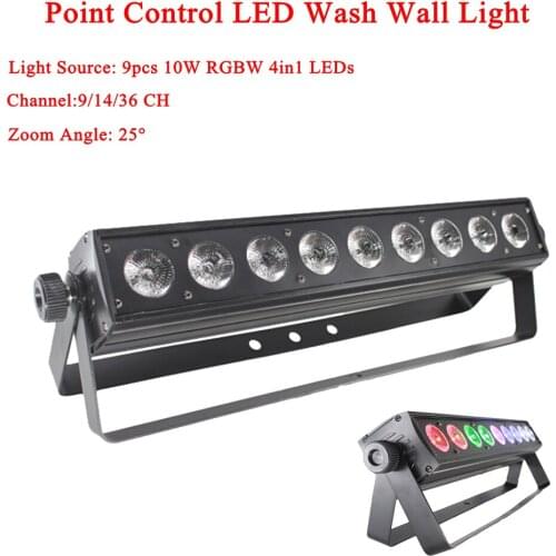 LED Wash Wall 9x10W RGBW 4IN1 Stage Lighting With Running Horse Point Control DMX512 Professional Stage Effect DJ Equipmen