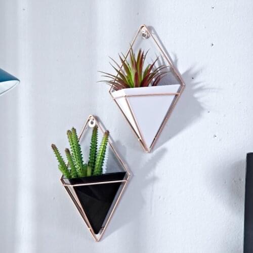 Iron Wall Hanging Flower Pot Plant Hanging Basket Landscape Combination Wall Three-dimensional Home Decorative Storage Rack 1640