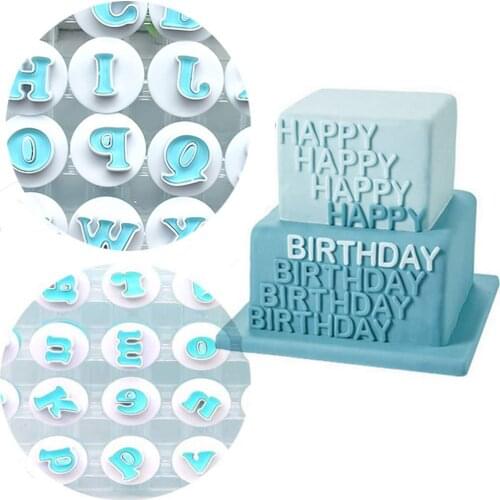 10/26pcs Upper Lowercase Alphabet Cookie Cutter Plastic Capital Letters Fondant Cutter Baking Cupcake Mold Cake Decorating K275