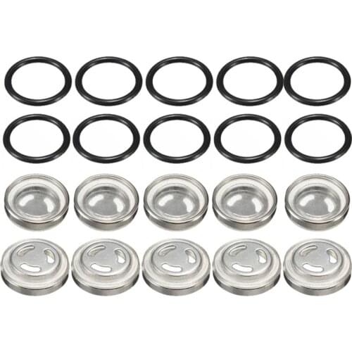 10 Sets Sight Glass and Gasket 18mm 12mm for Honda Suzuki Master Brake Cylinder Reservoir Motorcycle Dirt Bike Scooter Part