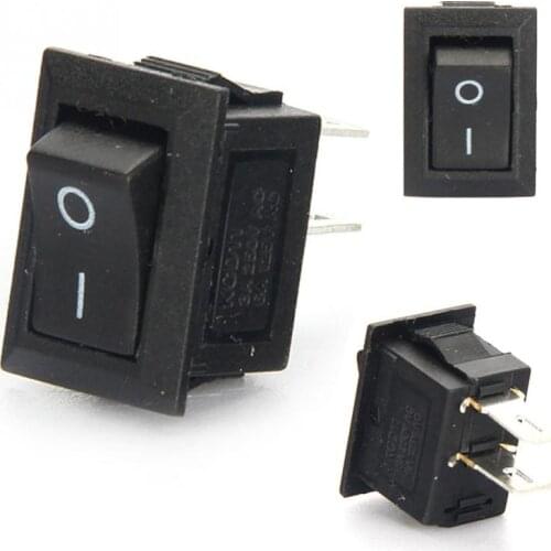 10Pcs/Lot KCD11 10*15mm High Quality Snap-in On/Off Position Snap Boat Rocker Button Switch 3A/250V