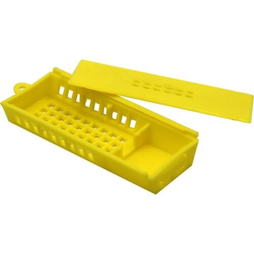 100PCS Beekeeping bee queen rearing cage Transport cages cell plastic post mail new king transparent yellow supplies equipment