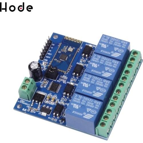 12V/10A 4 channel Bluetooth relay module four channel Bluetooth SPP-C smart home phone APP remote control switch