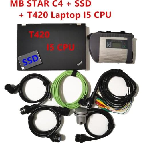 2020 Best Diagnostic tool MB Star SD Connect C4 Laptop T420 I5 CPU SSD 2020.09v win10 D.AS/ DTS/ Vediam0 for MB SD Cars & Trucks
