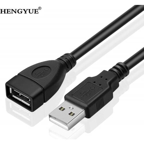 2ft/60cm Black USB Male to A Female Extension Extender Data M/F Adapter Cable Factory Price Drop Shipping