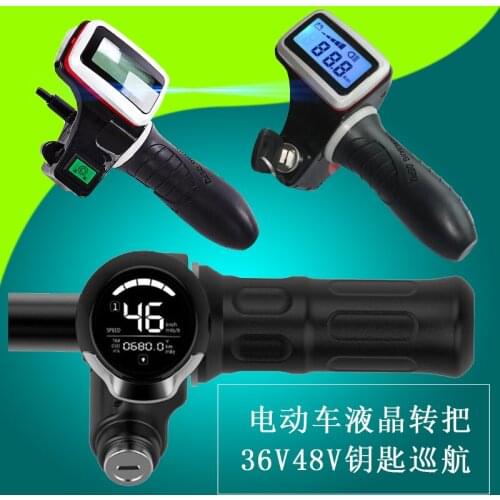 36v48v LCD Meter Key Handle with Cruise Constant Speed Electric Vehicle Accelerator Governor Dep Godson