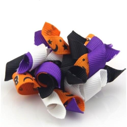 50pcs/lot Handmade Accessories Letter Volumes Ribbon Dog Bow Halloween Grooming Bows Fow Dogs Pet Festival Boutique V1190