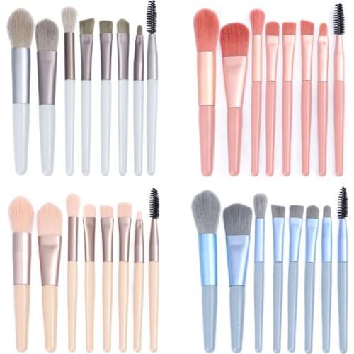 8Pcs/bag Portable soft fur Makeup Brushes lady Beauty Cosmetic Powder Eye Shadow Foundation Blush Blending Makeup Tool Maquiagem