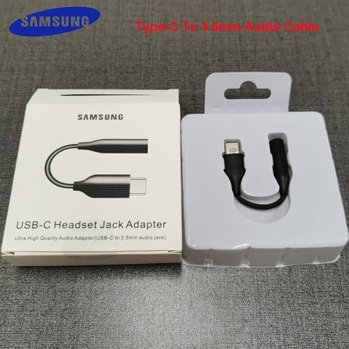 Samsung USB Type C Headset Jack Adapter Type-c to 3.5mm Earphone Audio Cable For Galaxy Note10 Plus 10+ S20 S20+ A90 A80 A60 A8S