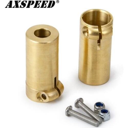AXSPEED 1pair Golden Rear Axle Adapters Counterweight for AXIAL SCX10 II AX90046 1/10 RC Crawler