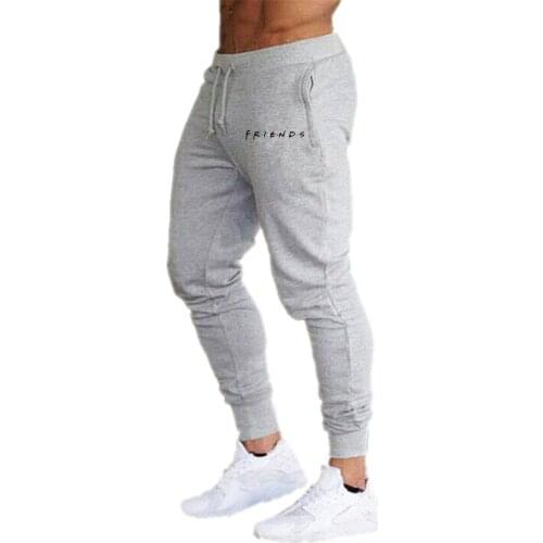 Autumn Men Sweatpants Fitness Bodybuilding Men Pants Casual Print Men Student Casual Sweatpants Slim Fit Streetwear Male Trouser
