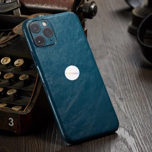 YCSTICKER Leather Texture Skins Wraps for iPhone11 Pro X XR Xs Max 8 7 Plus Slim Fit Ultra Thin Protective Sticker Back Flim