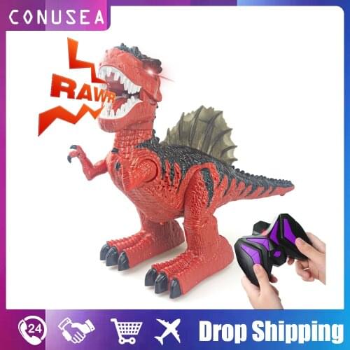 Children Toys Remote Control Dinosaurs Toys Electric Rc Robot Sound Light Toy Excavation Jurassic Animals Educational Toy Boys