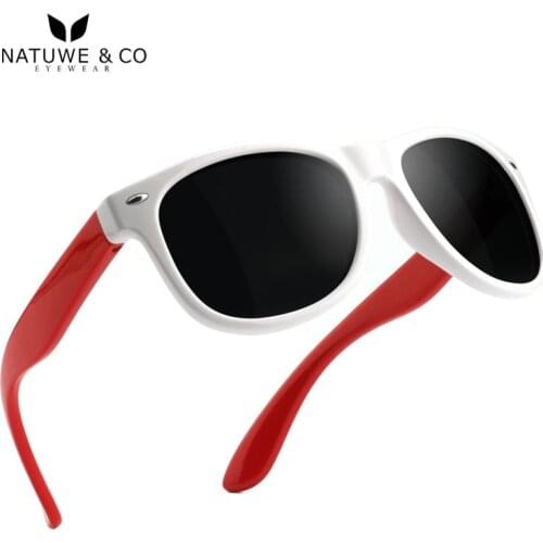Kids Sunglasses Boys Girls Plastic Frames TR Children Sunglasses Black Soft Flexible Polarized Lens Glasses