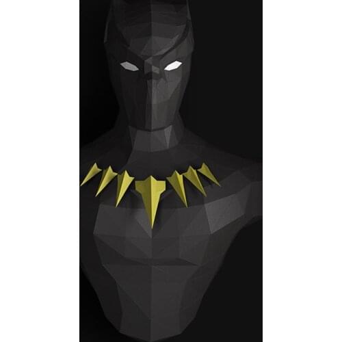 Disney Black Panther 3D Paper Mold Wall Hanging Decoration Origami Model DIY Handmade Creative Cartoon Anime Figure Assemble Toy