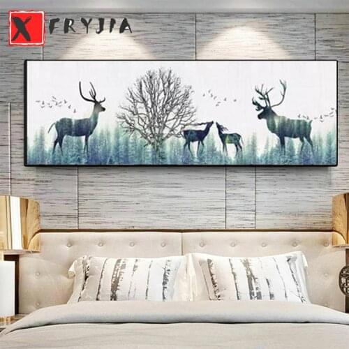 Diy full square round drill Fantasy Deer Tree diamond painting 5d diamond mazayka embroidery crystal icons wall home decor