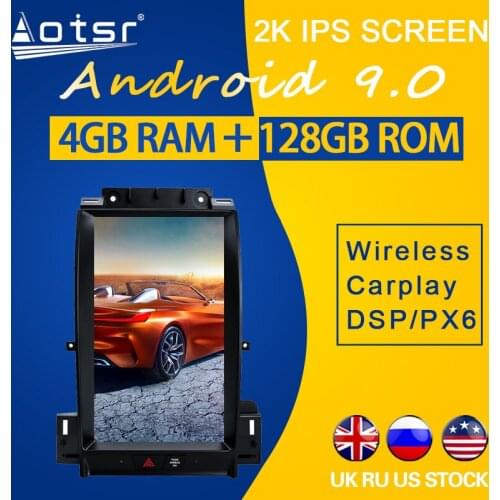 For Ford Taurus 2010 - 2018 Android 9 Tesla Style Car GPS Navigation Multimedia Stereo Wireless Carplay GPS Navigation DSP