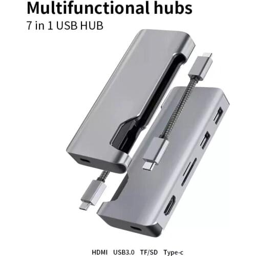 USB seven-in-one docking station type c to hdmi hub Apple notebook Macbook hub C hub Type C to 1080P HDMI VGA Multi USB 3.0 HUB