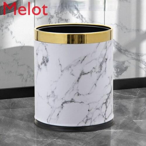Trash Can Home Double-Layer Bare Leather High-End Living Room Creative Bedroom Kitchen Simple Modern Lamp