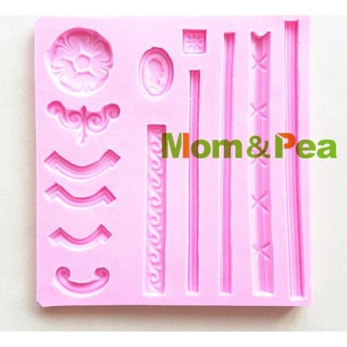 Mom&Pea 1453 Free Shipping Deco Mold Cake Decoration Fondant Cake 3D Mold Soap Mold Food Grade