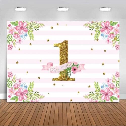 Wild One Backdrop Rose Gold Flower Girl Birthday Party Background Photography Bohemia Dreamcatcher Dessert Table Decorate Props