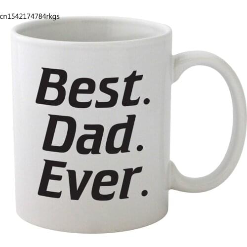Funny Guy Mugs Best Dad Ever Ceramic Coffee Mug, White, 11-Ounce