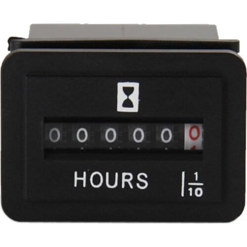 Mechanical Gauge Snap 99999.9 in Vehicle Accumulate Hour Meter for Industry Farm Machinery Generators Kilns Pumps Traffic Cranes