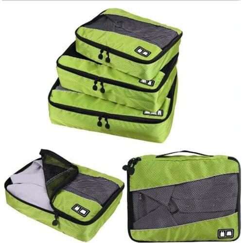 Luggage Packing Organizer Set Zipper Packing Cube Travel Bag System Durable Unisex Clothing Sorting Organize 3pcs/set