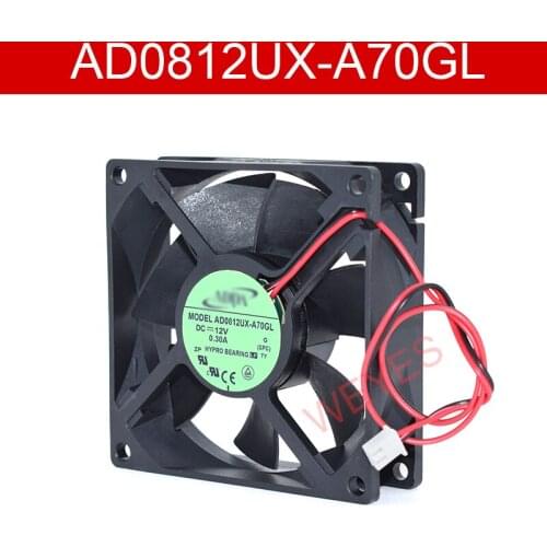 Genuine for ADDA AD0812UX-A70GL 8CM 8025 DC12V 0.30A Cooling Fan