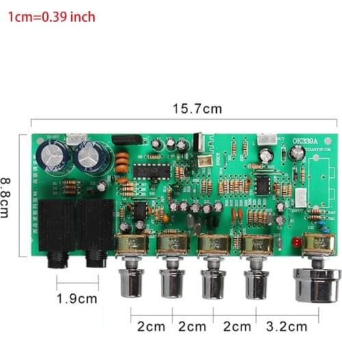 P82F PT2399 Tone Board Preamp Tone Controller For Amplifier Board Pre-amplifier TL074 Dual AC12~15V