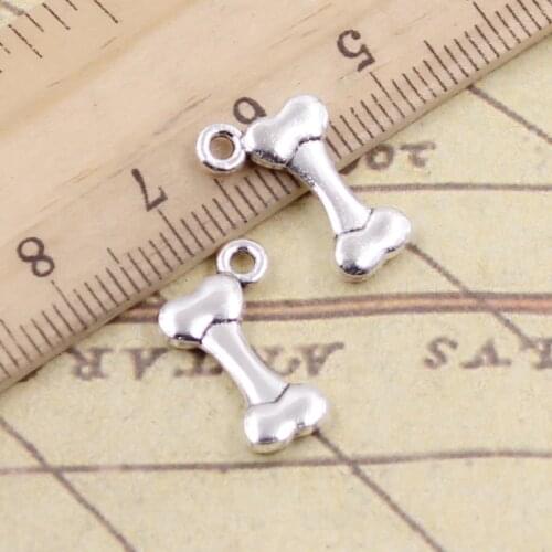 20pcs Charms Dog Bone 16x20mm Tibetan Bronze Silver Color Pendants Antique Jewelry Making DIY Handmade Craft