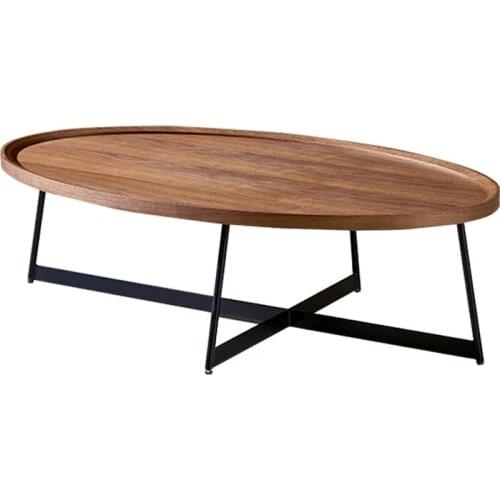 Nordic Luxury Wooden Coffee with corner Table Creativity Shape Design Living Room Modern Rectangle Coffee Table +Corner Table