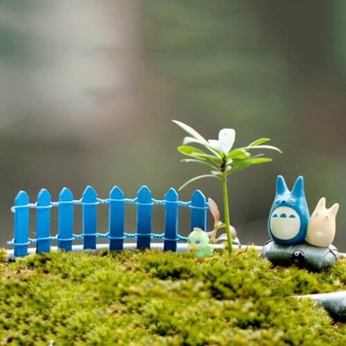 Retail mini fencing fence fairy garden miniatures gnome moss terrariums desktop bottle garden resin crafts decoration for home