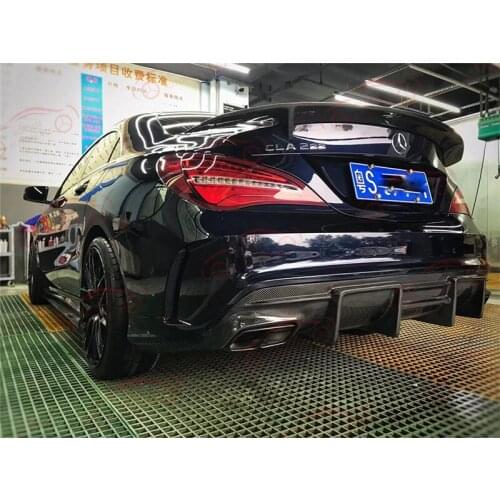 Cla classe difusor traseiro spoiler para benz w117 cla200 cla250 cla260 cla45 2013-2019 estilo difusor traseiro modificar c63