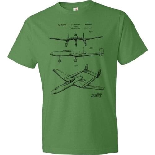 Stoughton Airplane T-Shirt Flying Flight Aviation Pilot Gift Patent Vintage Art 2019 New Brand Tops Cool Printed Casual T-Shirt