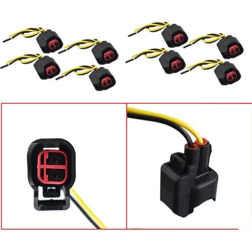 1/4/8/12/20/50/100pcs Fuel Injector Connector Wiring Plugs Clips EV6 EV14 Fuel Injectors USCAR Connector Pigtail Cut&Splice