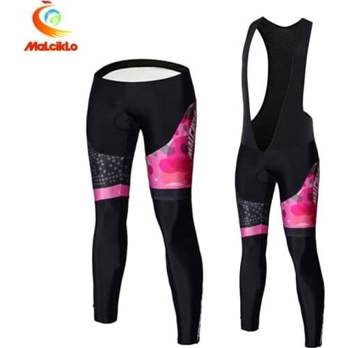MALCIKLO Women Anti-shock Cycling Pants Mountain Bike Cycling Trousers Anti-sweat 3D Anti Slip Padded Gel Racing Bicycle Pants